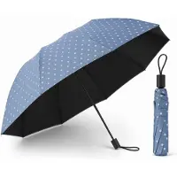 VHV -Zonnescherm Paraplu - Compacte Opvouwbare Paraplu met Zwarte Vinyl Coating - UV-werende Paraplu voor Zon en Regen - Windbestendige Reisparaplu - 96cm Diameter