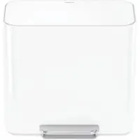 Simplehuman Prullenbak Mini Recycler Wit Staal 7,5+7,5L