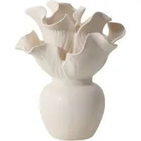 Ptmd Elleen Cream Ceramic Organic Shaped Vase