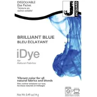 Jacquard iDye Textielverf Brilliant Blauw - Kledingverf - Stoffenverf - Voor Katoen Zijde Linnen en Rayon - 14 gram