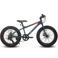 Happiq Kinder Mountainbike 61 cm – Voor Kinderen vanaf 5 Jaar – 7 Versnellingen – Dubbele Schijfremmen – Fat Tire Kinderfiets – Blauw