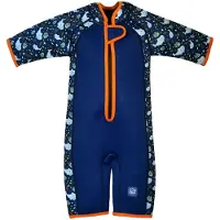 Splash About Kinder Shortie Wetsuit, Shark Reef, 4-6 jaar– Neopreen Zwempak voor Zwembad en Strand