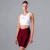 Acelera Intermediate Fietsshort Dames met Zeem Rood - Fietsbroek - Wielrenbroek - Wielerbroek - Mountainbike - Bibshort - Spinning - Fietskleding - Koersbroek - Kort - Dames - Maat L