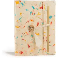 AW Gifts Med Lokta Mixed Colour Cotton Notebook Lrg (15x12cm) - 45 leafs