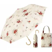 VHV -Bloemenparaplu met Gebogen Handvat - Compacte Opvouwbare Paraplu voor Dames - Stijlvolle UV-werende Parasol met Regen- en Zonbescherming - Windbestendige Paraplu - 99cm Diameter
