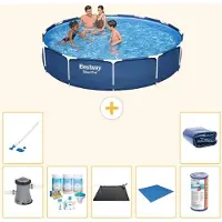 Bestway Steel Pro, ronde opblaasbare zwembad - 366x76 cm - 8-delig - Model S21601