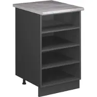 Vicco Keukenrek Fame-Line, Antraciet, 50 cm, WB Marmer
