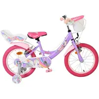 Volare Unicorn Kinderfiets - Meisjes - 16 inch - Paars - Twee Handremmen