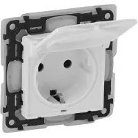 Legrand Valena Life, geaarde stekkerdoos, IP44, ultra wit, 1 stuk.