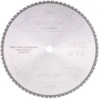 Metabo STEEL CUT CLASSIC 628669000 Cirkelzaagblad 355 x 25.4 x 2.5 mm Aantal tanden: 72 1 stuk(s)