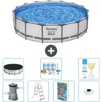 Bestway Steel Pro MAX, ronde opblaasbare zwembad - 457x122 cm - 6-delig, model S576
