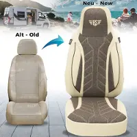BREMER SITZBEZÜGE Premium Camper stoelhoezen voor Hobby Optima ONTOUR Edition PLKT211 in Beige/Bruin (2 losse stoelen)