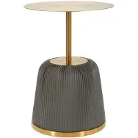 Mauro Ferretti Bijzettafel Egle End Table Grey Ø 40×55 cm