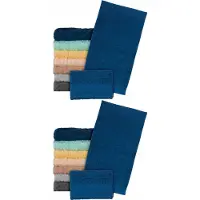 Reis Egypt Katoenen Badstof Handdoeken 70x140cm 500g/m2 Donkerblauw (2 stuks)