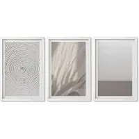 Wallfluent 3-Delige Schilderij Set - Verfijnde Natuurlijke Texturen In Boho-Stijl - 40 x 60 - Wanddecoratie - Muurdecoratie - Moderne Interieurdecoratie - Moderne Wanddecoratie