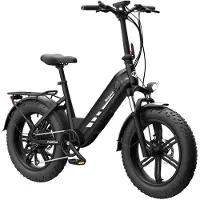 SmartAI 20Inch Elektrische Fiets – 250W Motor - 48V20Ah Lithium Accu – Actieradius tot 130 km – Hydraulische Schijfremmen – 20×4.0 inch Fatbike Banden - Shimano 7 Versnellingen–Elektrische Stadsfiets–Zwart