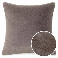ANRO Sierkussen Taupe 50x30cm – Imitatiebont Kussen Inclusief Vulling Pluche Zacht Bank Woonkamer