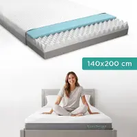 CozySense Premium Matras 140x200 cm – Tweepersoons – 3 Comfortlagen – Gel Traagschuim & Eierkistschuim – CertiPUR-US Schuim & OEKO-TEX Hoes – 20 cm Dik