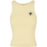 Urban Classics Top 'Radiant Heart' lichtgeel / zwart