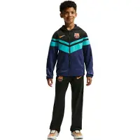 Nike FC Barcelona Sportswear Trainingspak 2026-2027 Kids Zwart Donkerblauw Blauwgroen Goudgeel