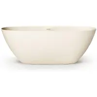 ZEZA Element Vrijstaand Bad - 175x76x60cm - solid surface - mat crème (beige) SW1440426
