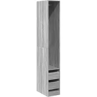vidaXL Kledingkast 30x50x200 cm bewerkt hout grijs sonoma eikenkleur