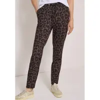 Cecil Dames Mid Waist Slim Leg Hose in casual pasvorm - Bruin - L