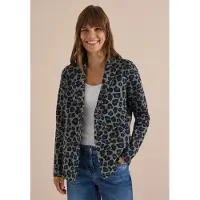 Cecil Dames Oversized blazer met knopen en print - Groen - L