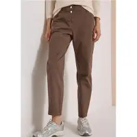 Cecil Dames Mid Waist Barrel Leg Hose im Casual Fit - Beige - 29