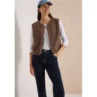 Cecil Dames Teddy bodywarmer met softshelldetails - Beige - M