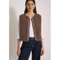 Cecil Dames Teddy bodywarmer met softshelldetails - Beige - L