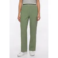 Cecil Dames Wide Leg Broek met gestructureerde strepen - Groen - XS