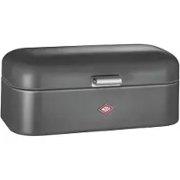 Wesco Grandy Broodtrommel | 10 Liter - Maat L | Metaal - Mat grafiet | Keukenopslag