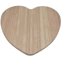 Playwood houten speelgoed broodplankje hartvorm naturel bruin.