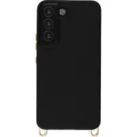 Selencia Rivièra MagSafe Backcover met afneembare haakjes voor de Samsung Galaxy S22 - Velvet Black