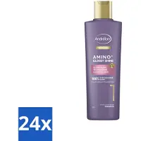 Andrélon 24 x – Shampoo – Pro Care Amino+ Glossy Shine – 250 ml - Glans Haar - Zachtheid Haar - Stralend Haar - Gezond Haar - Stug Haar