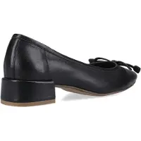 Hush puppies Silvia Lage Hakken Leren Damesschoenen Zwart Rond
