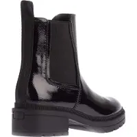 Rocket dog Dames Iggie Patent Leren Blokhak Chelsea Boots (Zwart)