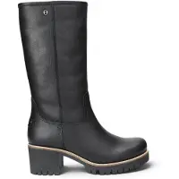 Panama jack Waterdichte Hoge Winterlaarzen met Hak van Zwart Leer voor Dames - Patricia B17