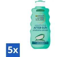 Garnier 5 x - Ambre Solaire - Aftersun Melk - Verzachtend - 175 ml - Aftersun Melk - Zonverzorging - Huid Verzorging - Huid Kalmeren - Aloë Vera