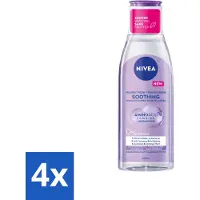 Nivea 4 x - Micellair Water - Gevoelige Huid - Anti-Restant - Verwijdert Waterbestendige Make-up - 200 ml - Micellair Water - Reinigingswater - - Gevoelige Huid - Make-up Remover