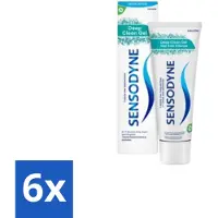 Sensodyne 6 x - Tandpasta - Deep Clean Gel - Grondige Reiniging - 75 ml - Tandpasta Voor Gevoelige Tanden - Gevoelige Tanden - Diepe Reiniging - Fluoride Tandpasta - Tandplak Verwijderen