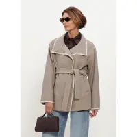 Beaumont Dames Jassen Aliza Short Coat - Taupe - Maat 44