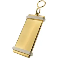 Combicraft blanco messing hotel sleutelhanger Montparnasse 33x77mm - per 1 stuk