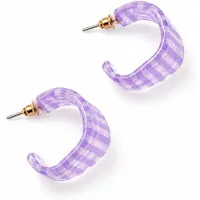 Fashion Jewelry Vierkante oorringen | lila