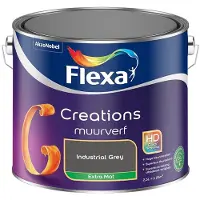 Flexa - Creations Muurverf Extra Mat - Industrial Grey - Mengverf - 2,5 L