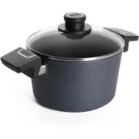 Woll , Diamond Lite inductiekookpan, met vulbodem, diameter 20 cm, hoogte 11,5 cm, inhoud 3,2 liter, inclusief deksel, verpakt in een doos