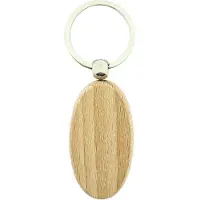 Combicraft Blanco houten sleutelhanger ovaal 54x30mm - verpakking 25 stuks