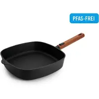 Norbert Woll EcoLogic QXR - Koekenpan - Vierkant 28x28cm - Afneembare houten greep