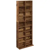 vidaXL CD Kast Eikenhout 65 x 23,5 x 175 cm Bewerkt hout